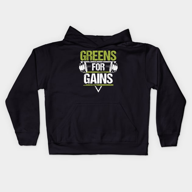 Eat Plants, Gain Muscle Kids Hoodie by jslbdesigns